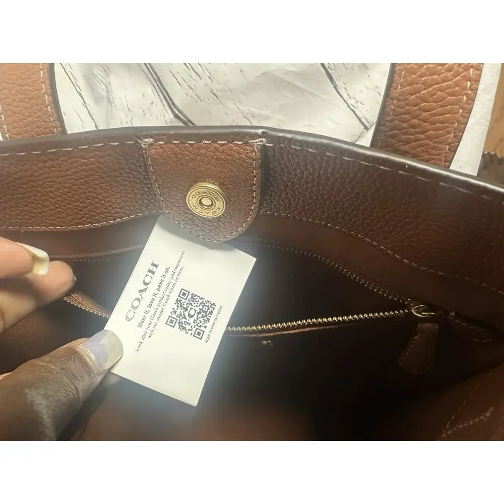 Disney x Coach Field Tote Walt Disney World 50th Leather Bag C8551 Honeycomb